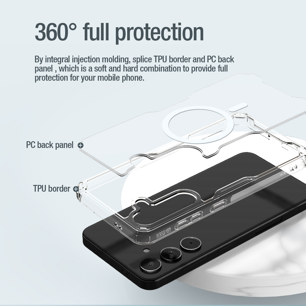 Чехол от Nillkin с поддержкой магнитной беспроводной зарядки для Samsung Galaxy S24, серия Nature TPU Pro Magnetic