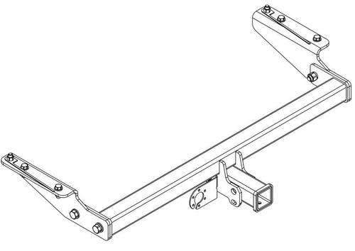 Фаркоп Avtos на JAC T6 американский квадрат 2019-(паспорт и сертификат в комплекте)(без электрики)JC 01