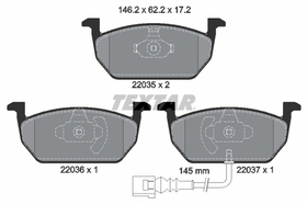 TEXTAR - 2203501-TET - Brake Pad Set, disc brake