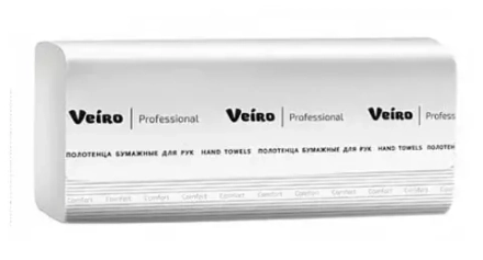 Полотенца бумажные Veiro Professional Comfort KW208 белые двухслойные 150 листов