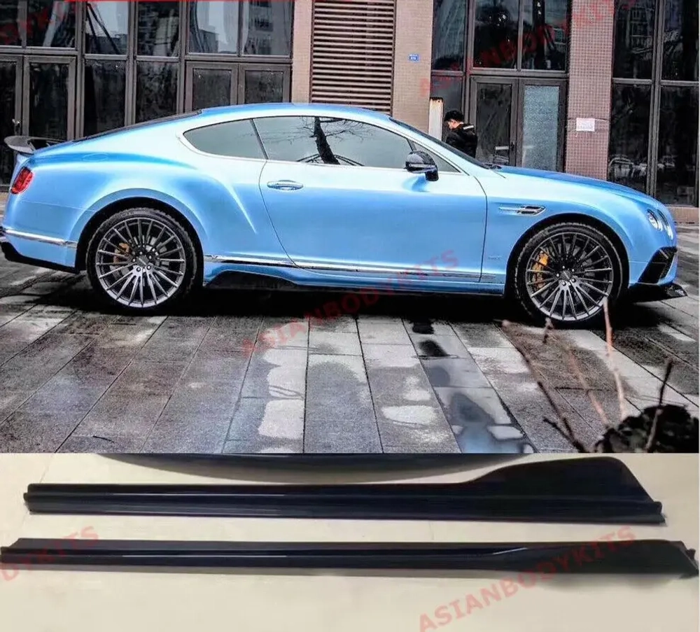 Карбоновые накладки на боковые юбки для Bentley Continental GT GTC 2011-2018 Бентли Континенталь