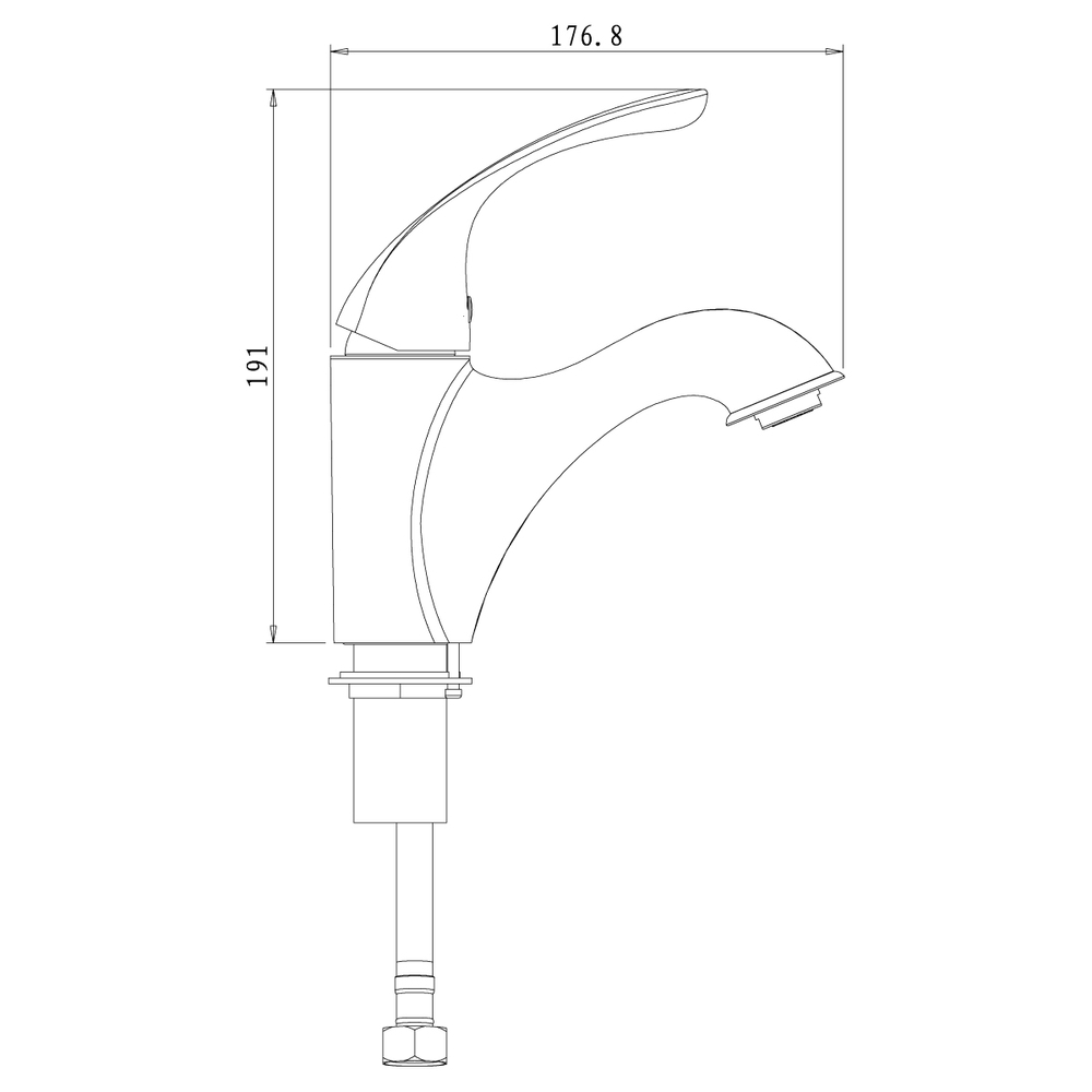 LM5606C Интенс Смеситель для умывальника монолитный, хром (к/к 12)