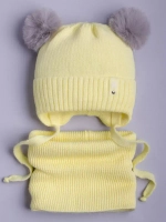 Шапка детская зимняя вязаная и снуд