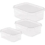 Набор емкостей для СВЧ Прайм прямоугольных (0,5л;1л;1,6л)(на защелках) (комплект 10 шт)