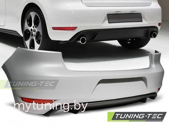 Задний бампер GTI STYLE под двойной выхлоп Volkswagen Golf 6(VI)