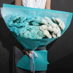 Букет хризантем Мятное мороженое