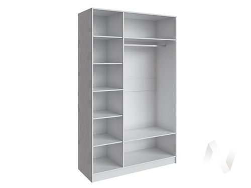 Шкаф Мадрид 1;5 с зеркалом (белый)