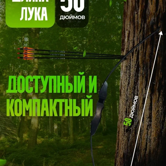 Лук для стрельбы спортивный со стрелами взрослый классический