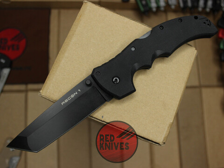 Нож Cold Steel Recon 1 TANTO G10 (V2025) - черная рук., черный клинок