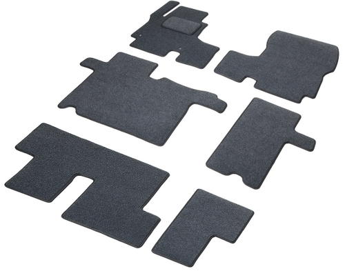 Коврики текстильные в салон автомобиля AutoFlex Business для Hyundai Staria минивэн (8 мест) 2021-н.в., графит, 6 частей, 5230801