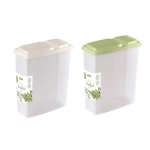 Емкость для сыпучих продуктов 2,3 л (Микс 1) Бежевый - зелёный