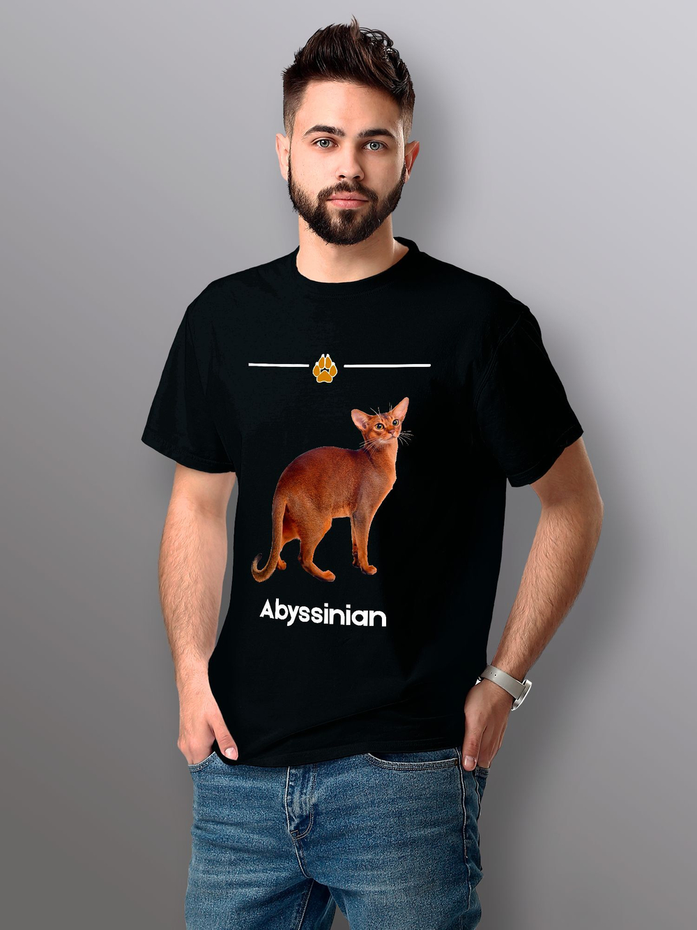 Футболка абиссинская кошка