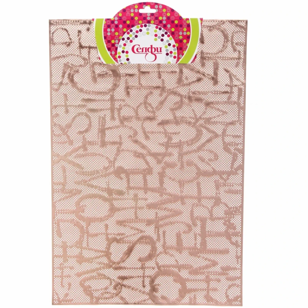 Салфетка на стол 30*45см «Буквы» розовое золото