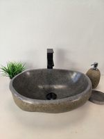 Раковина из речного камня RS-65981 49х34х15 из натурального камня
