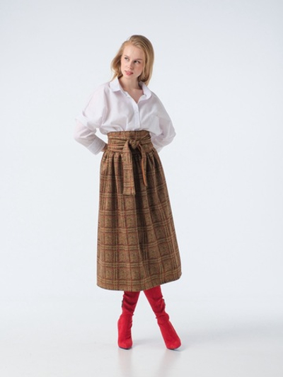 Юбка /клетка+ кушак/Елена