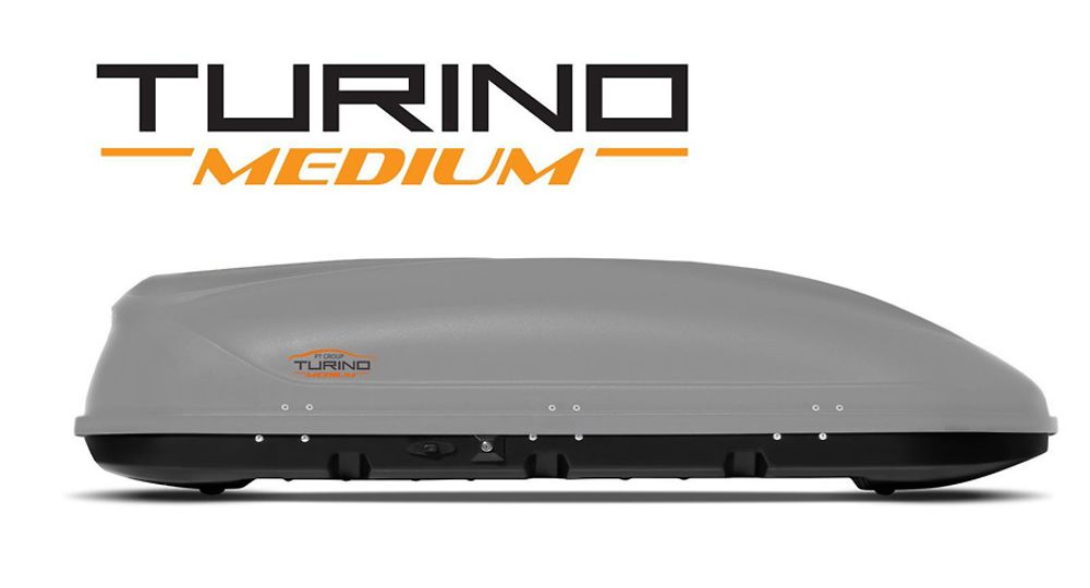 Автобокс на крышу Серый Turino Medium (460 л) 191х79х46 аэродинамический
