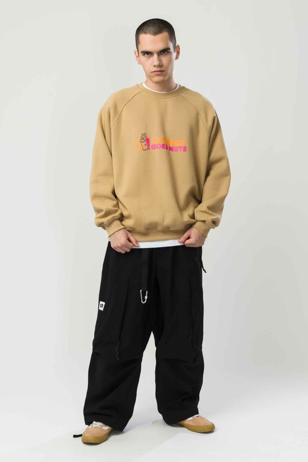 Толстовка крюнек Firm Wide Goes Nuts Хаки Оригинальный - фото 3