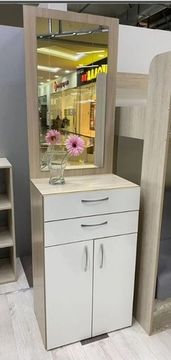 Тумба ДЕНВЕР /600*2000*400/ шимо светлый / белый глянец