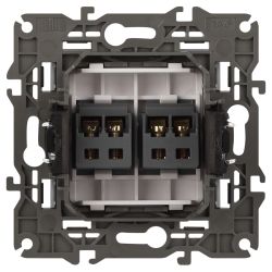 14-3112-01 ЭРА Розетка аудио двойная, IP20, Эра Elegance, белый