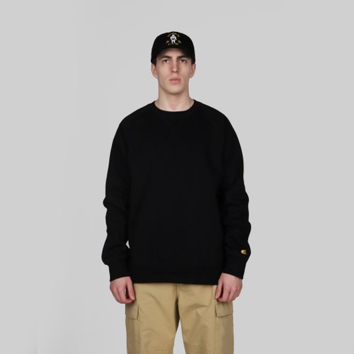 Толстовка мужская Carhartt WIP Chase 13 Oz артикул:I026383_black - купить в магазине Дайс
