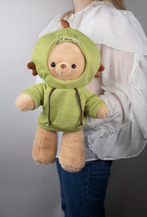 Мягкая игрушка Мишка в костюме (зелёный)