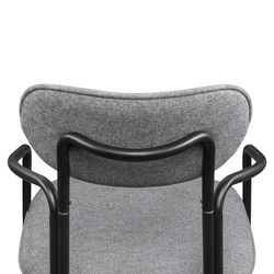 Стул Ror, Round, рогожка, черный/серый