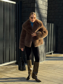 Шуба Slavic girl шоколадный