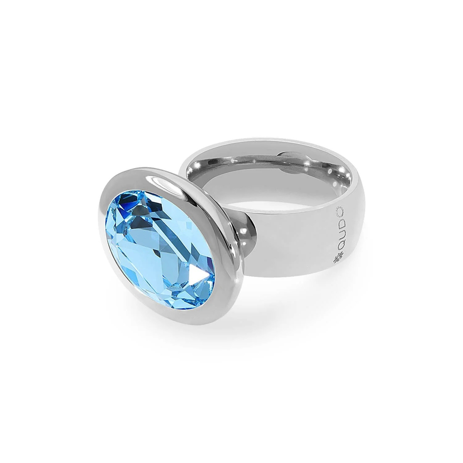 Кольцо Qudo TIVOLA big S aquamarine 17.8 мм 632003/17.8 BL/S