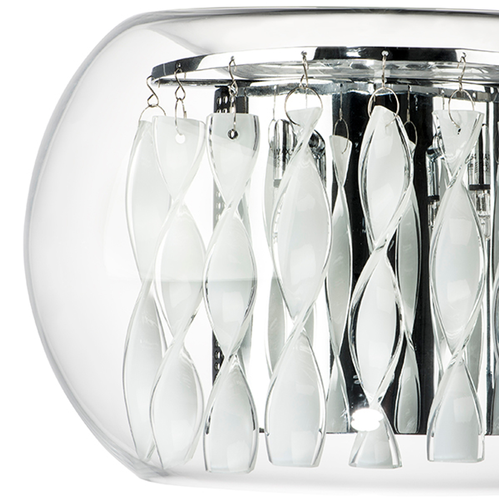 752634 Бра ACQUARIO 3х20W G4 12V ХРОМ БЕЛ стекло