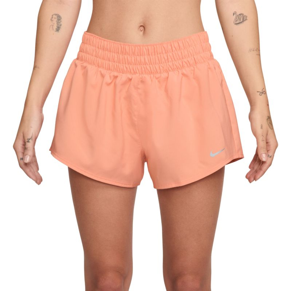 Женские теннисные шорты Nike Dri-Fit One 3in Short - apricot agate/reflective silver