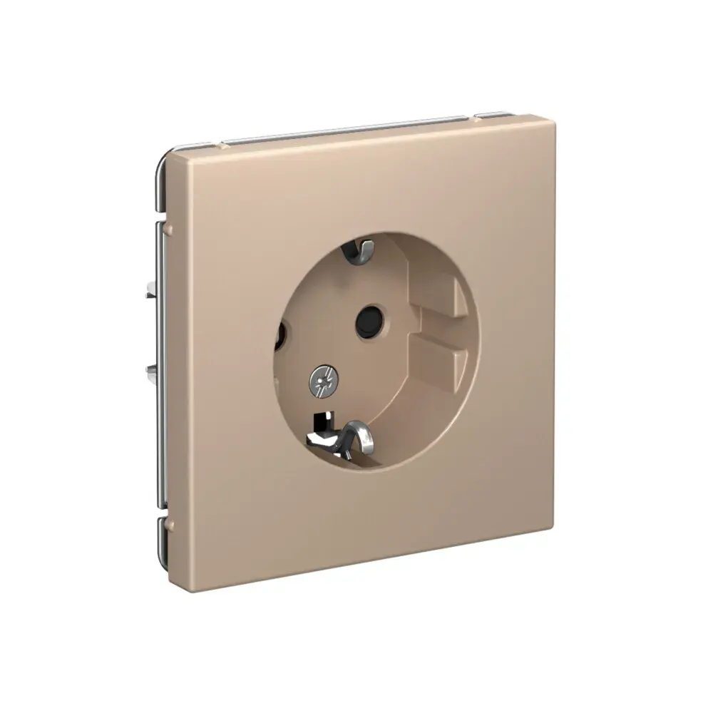 ARTGALLERY РОЗЕТКА с заземлением, 16А, механизм, быстрозажим. клем., ПЕСОЧНЫЙ