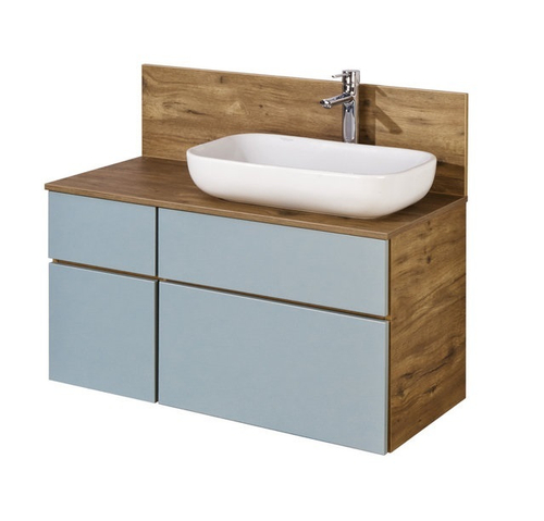 Тумба под раковину AQUATON Мишель 80 NEW подвесная, без столешницы Дуб Рустикальный/Фьорд 145404