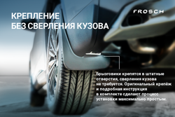 Брызговики передние GEELY Emgrand 7 (FE-3), 2018-2020 2 шт. (optimum) в коробке FROSCH.FROSCH.75.15.F10
