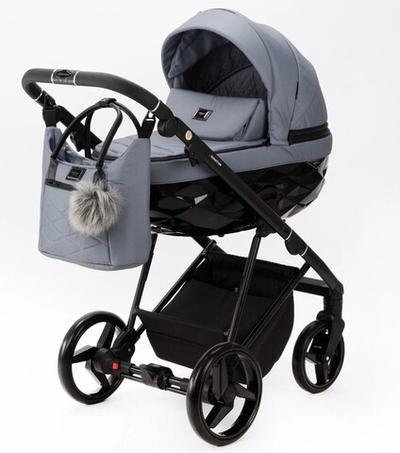 Детская коляска Adamex Quantum 2 в 1 Q-TK60/C  (СЕРЫЙ)