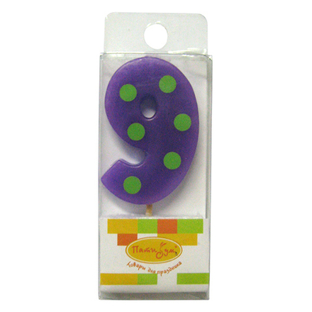 РАСПРОДАЖА СВЕЧА 5СМ ЦИФРА МИНИ 9