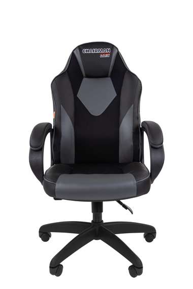 Офисное кресло Chairman   game 17 Россия экопремиум черный/серый
