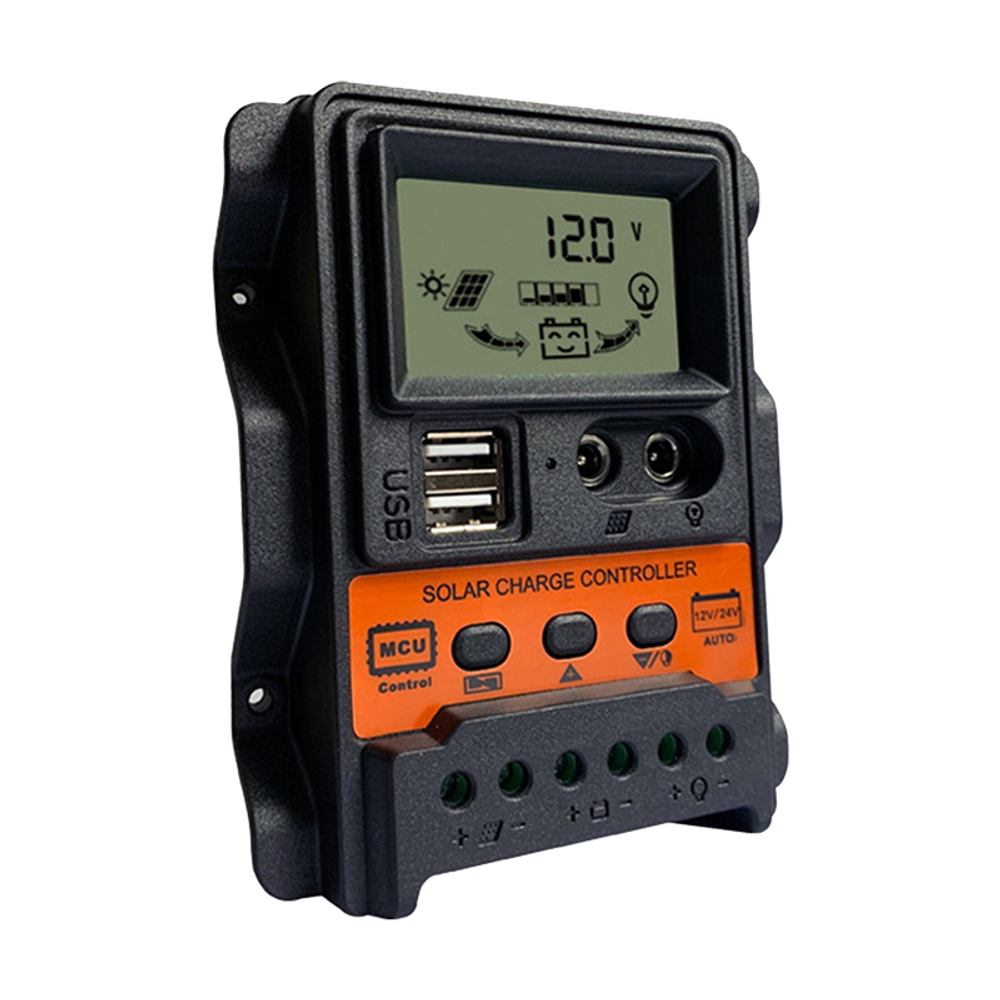 Контроллер заряда K-1688 [20A / PV 260W(12V) / 520W(24V) / 2xUSB / LCD / PWM]
