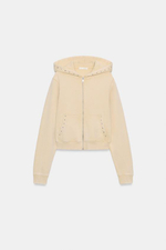 Свитшот с заклепками и эффектом потертости - ZARA