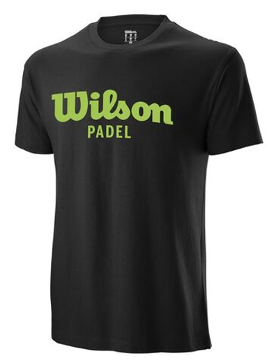 Мужская теннисная футболка Wilson Padel Script Cotton T-Shirt II - black