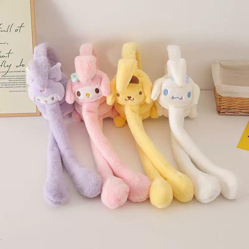 Плюшевые наушники Sanrio с подвижными ушками