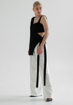 Жилет асимметричный миди