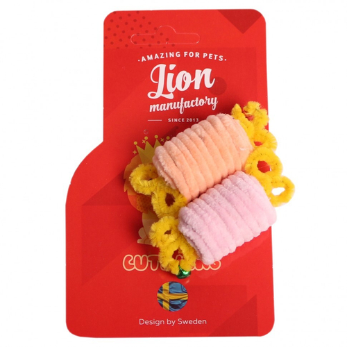 Игрушка для кошки Lion Ролл с бубенчиком размер 28 x 42 мм. 2 штуки в упаковке