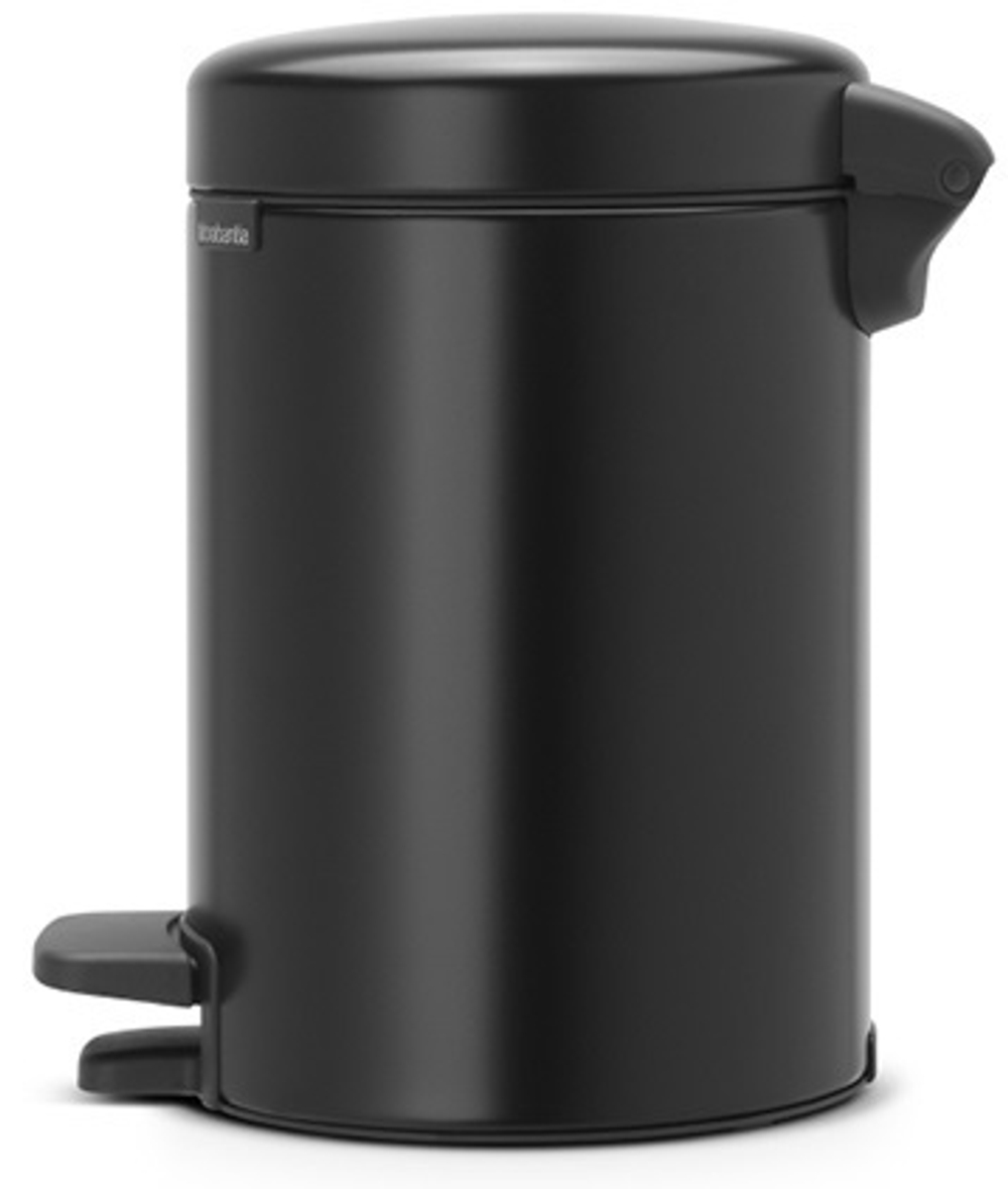 Ведро Brabantia NewIcon 3л черное матовое сбоку