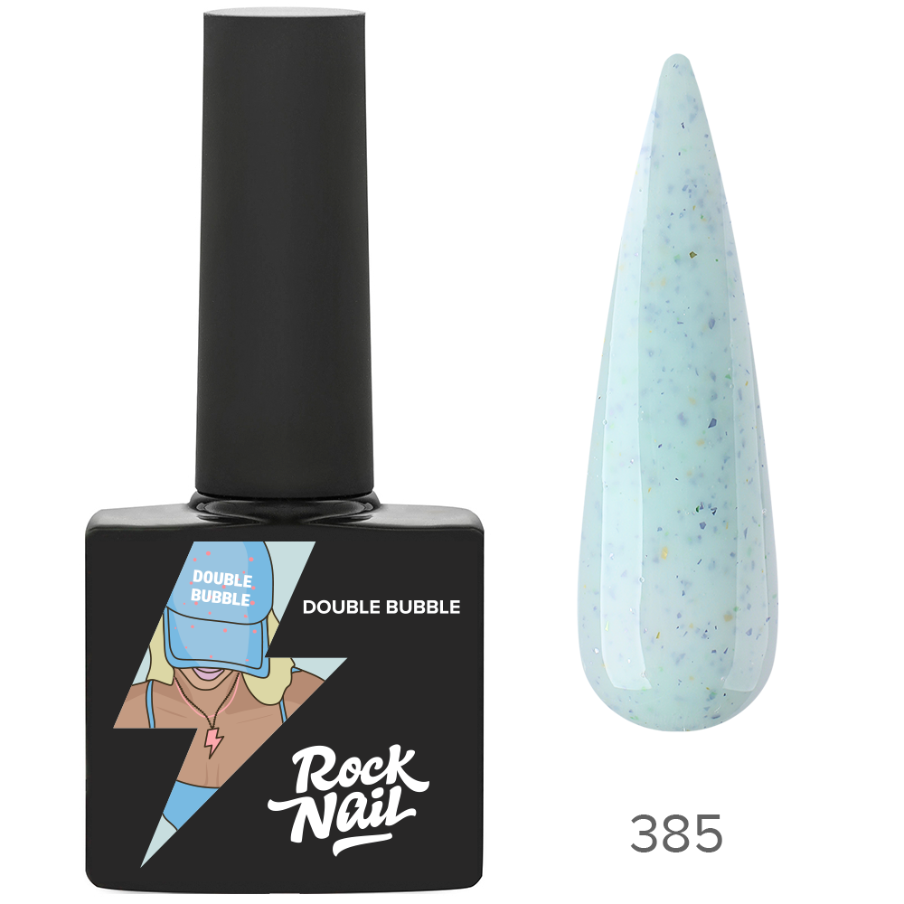 RockNail Гель-лак Double Bubble 385 Gumdrop, 10мл