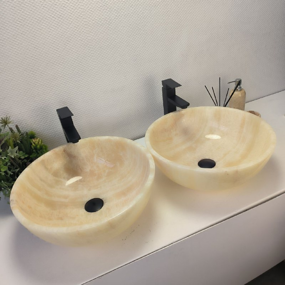 Раковина из оникса Bowl Yellow TinLip BO-62944 45*45*17 39