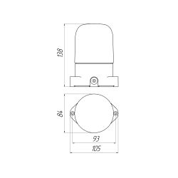 Светильник ЭРА НББ 01-60-001 для бани и сауны полиамид/стекло прямой IP65 E27 max 60Вт белый НПБ400 термостойкий