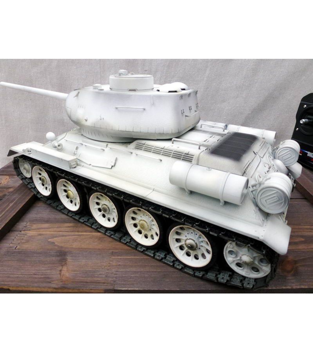 Р/У танк Taigen 1/16 T34-85 (СССР) (для ИК танкового боя) 2.4G (зимний)