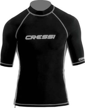 Гидрофутболка-рашгард Cressi Rash Guard с коротким рукавом черно-серая