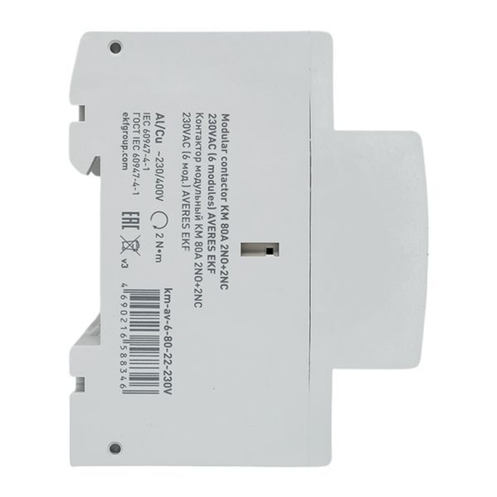 Контактор модульный EKF km-av-6-80-22-230V