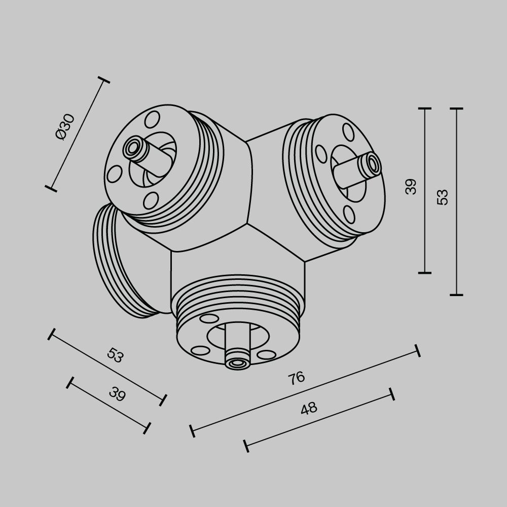 Комплектующие для систем освещения с токоведущими элементами Technical CA019L4C-B